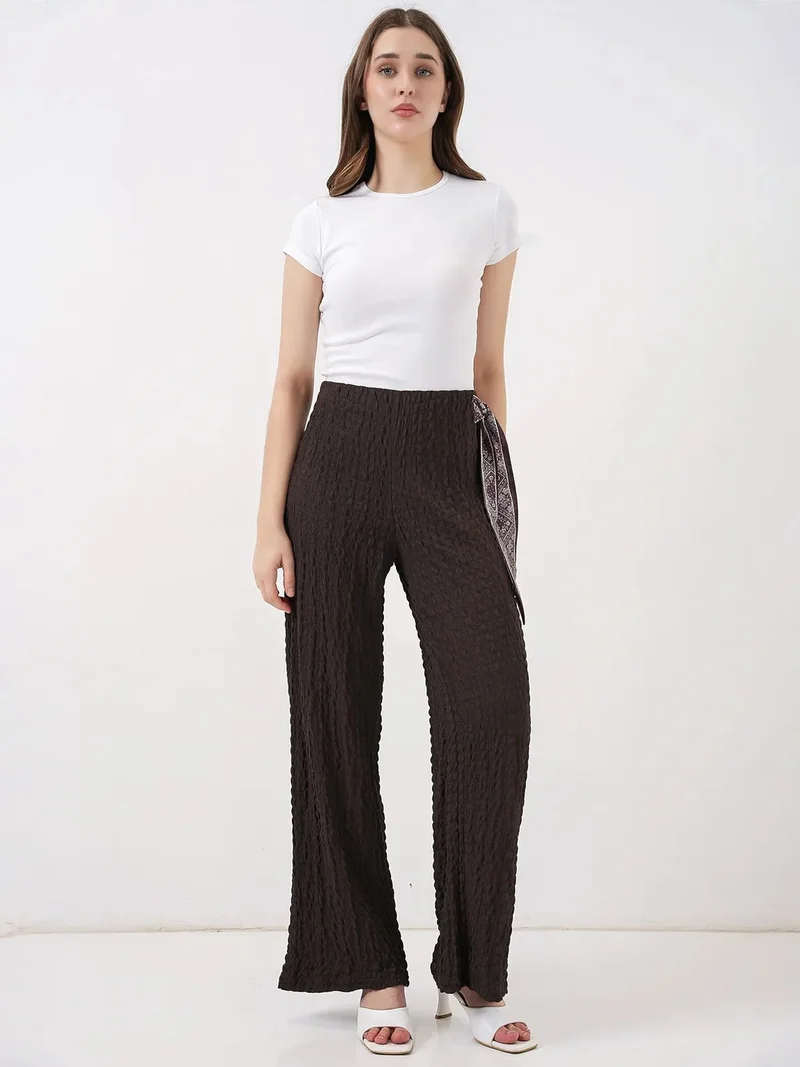 بيغ دارت BDART Textured Pants with Scarf Detail